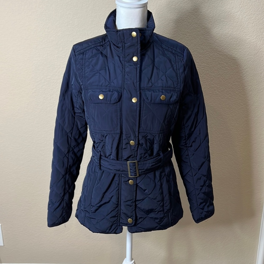 GAP Navy Quilted Coat - Picture 5 of 11